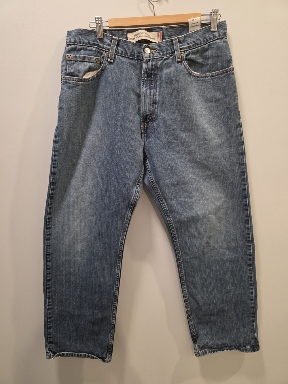 Levi's Relaxed Straight Jeans Men's 34x30 Medium Wash 100% Cotton